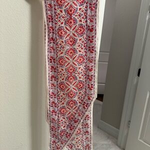 SEE BY CHLOE Red and Purple Floral Scarf 100% silk VINTAGE